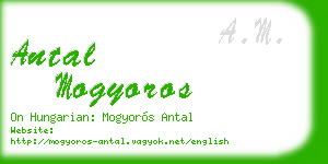 antal mogyoros business card